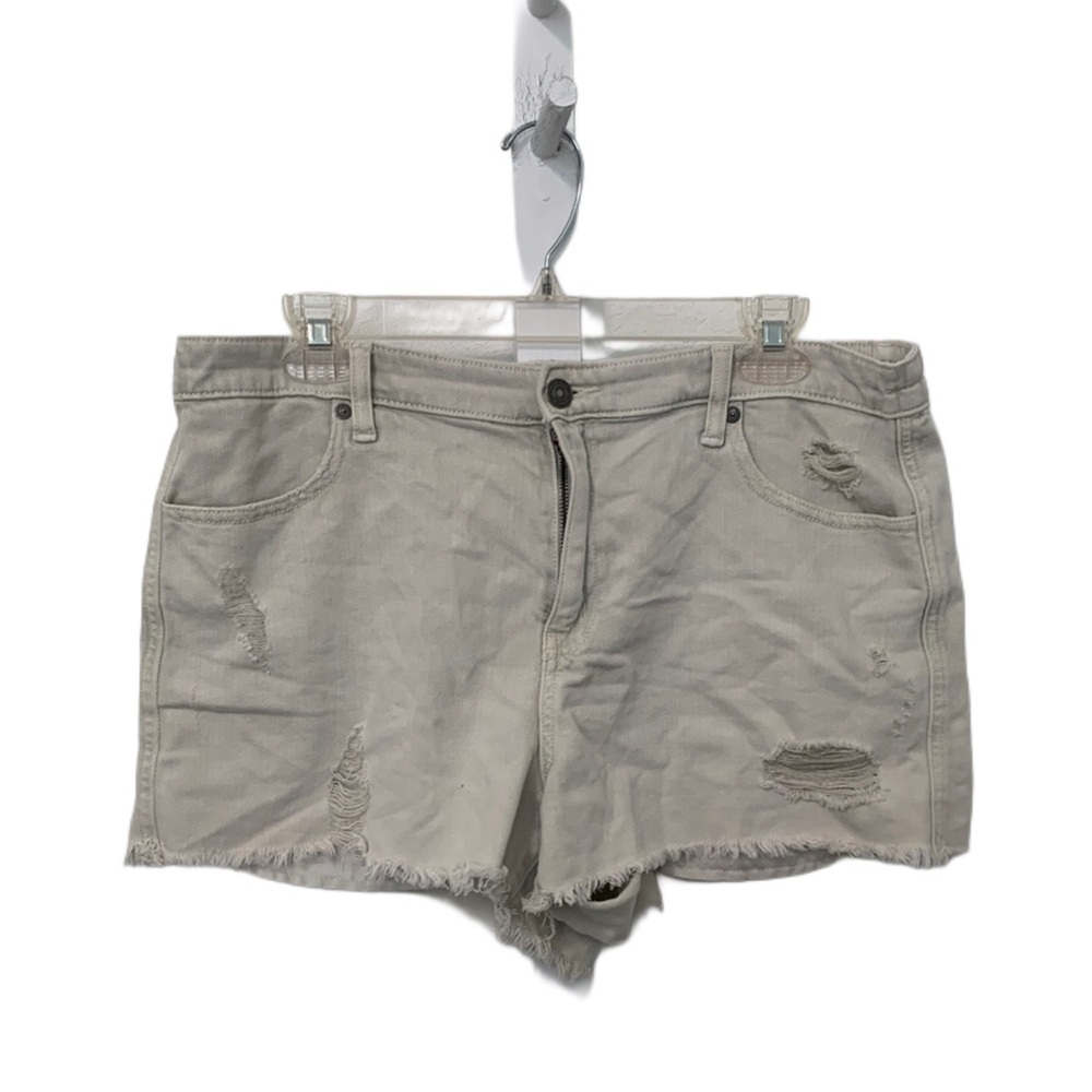 Aerie Distressed Jean Shorts - Light Tan